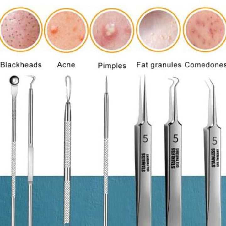 Ultra-fine Beauty Salon Acne Needle Tool Set - 8 pcs