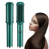 Dual-Purpose Electric Hair Comb for Curling & Straightening