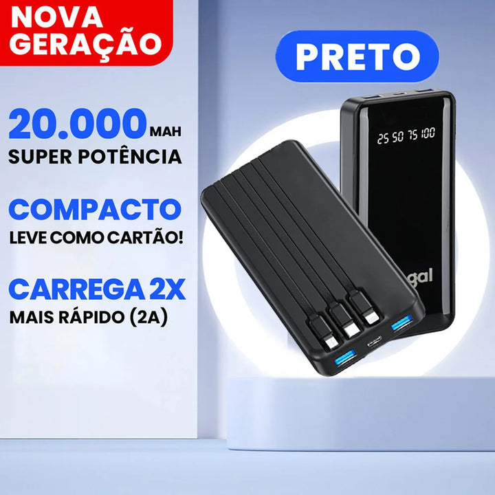 20,000mAh LCD Dual-Device Power Bank