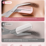 Precision Eyebrow Scissors with Built-In Comb