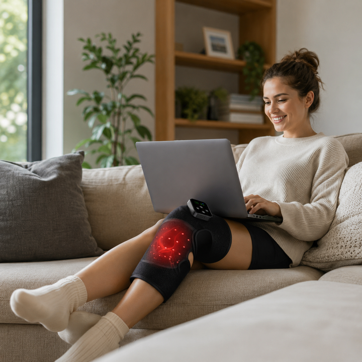 Infrared Knee Pain Relief Massager with Red Light Therapy