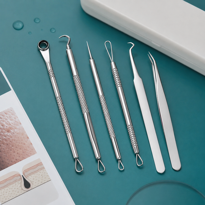 Ultra-fine Beauty Salon Acne Needle Tool Set - 8 pcs