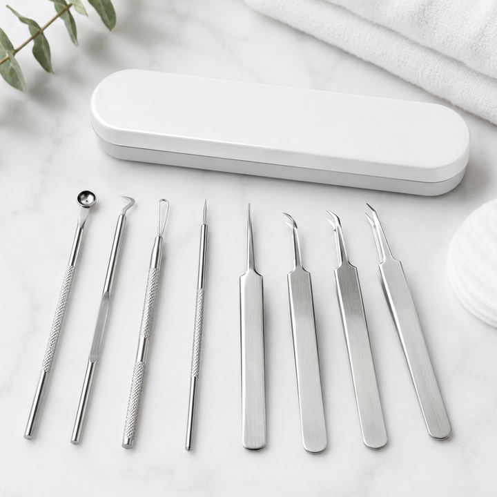 Ultra-fine Beauty Salon Acne Needle Tool Set - 8 pcs