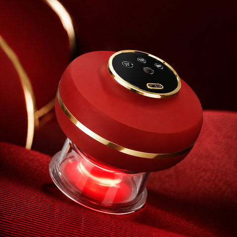 Portable Electric Cupping Massager with Red Light (2 Cups)