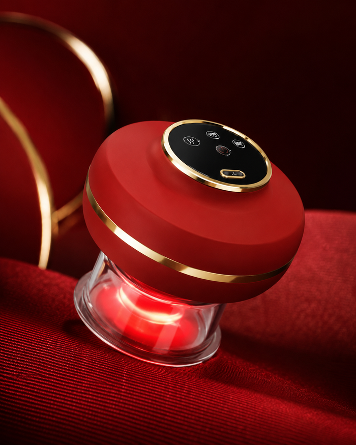 Portable Electric Cupping Massager with Red Light (2 Cups)