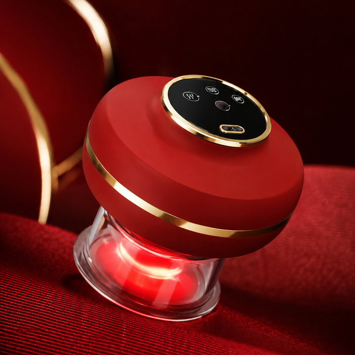 Portable Electric Cupping Massager with Red Light (2 Cups)