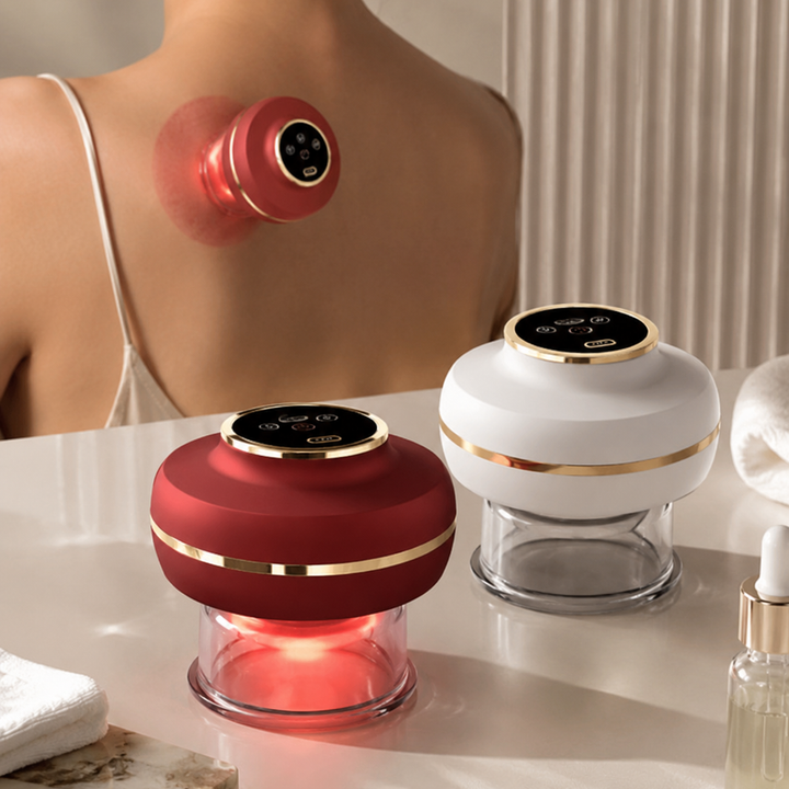 Portable Electric Cupping Massager with Red Light (2 Cups)