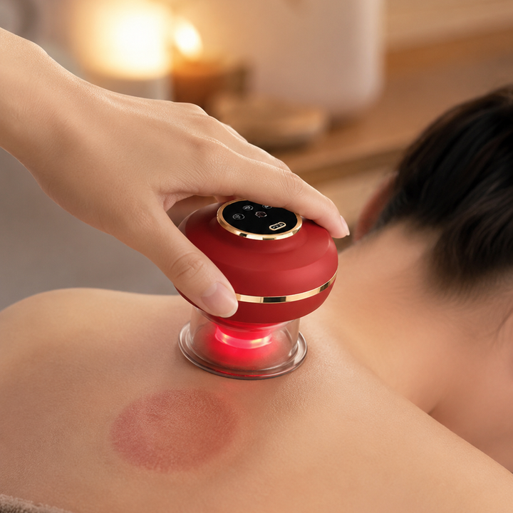 Portable Electric Cupping Massager with Red Light (2 Cups)