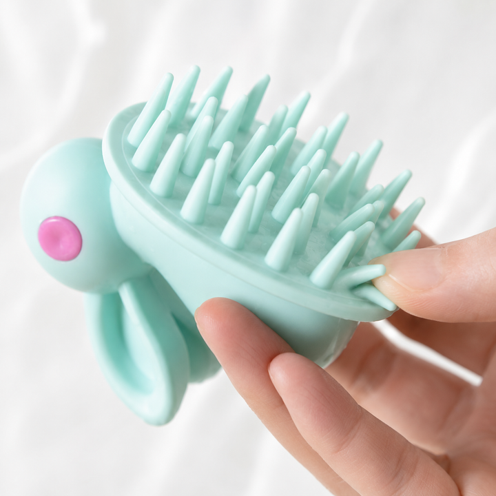 Soft Rubber Shampoo Brush for Kids' Scalp Massage