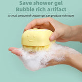 Soft Silicone Dog Bathing Brush Pet Massage Shampoo Dispenser Rubber Bristle Sower Grooming Tool for Dogs And Cats