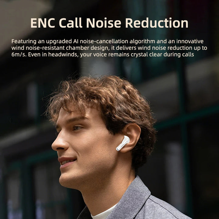 Lenovo LE257 Earphones Wireless Bluetooth 6.0 Headphones Hifi Sound ENC Call Noise Reduction Gaming Sports Earbuds With Mic New