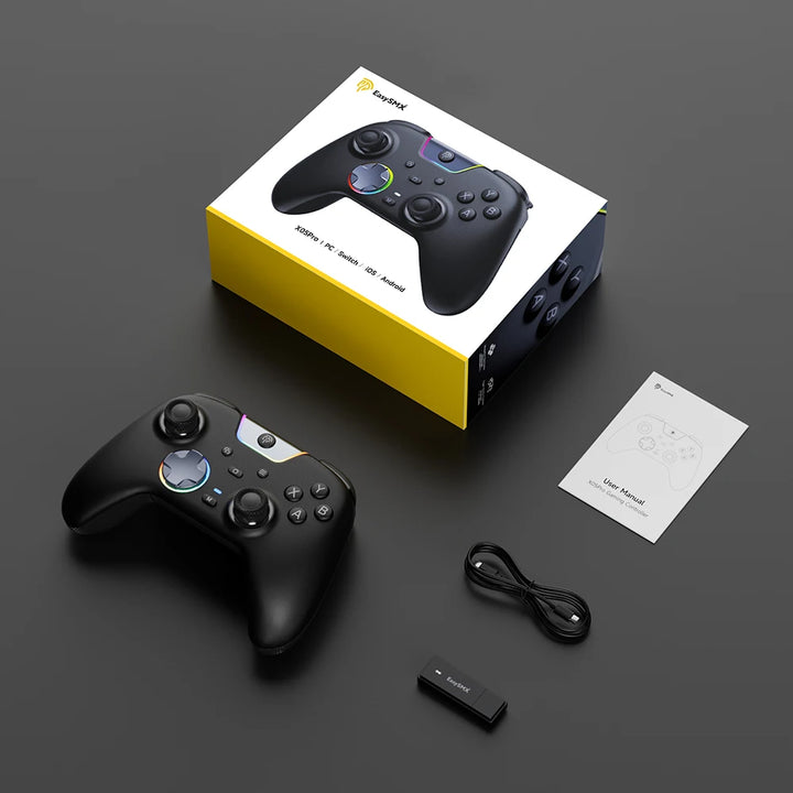 EasySMX X05 Pro Impulse Triggers Controller Compatible with PC/Switch/Android/iOS Phone/TV/Steam, Mute Button, Rumble Motors