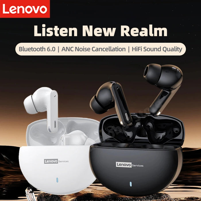 Lenovo LE253 Headphones TWS Wireless Bluetooth 6.0 ANC Noise Reduction HiFi Sound Earphones Game Sports Headset With Mic Earbuds