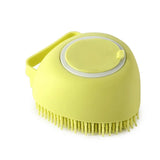 Soft Silicone Dog Bathing Brush Pet Massage Shampoo Dispenser Rubber Bristle Sower Grooming Tool for Dogs And Cats