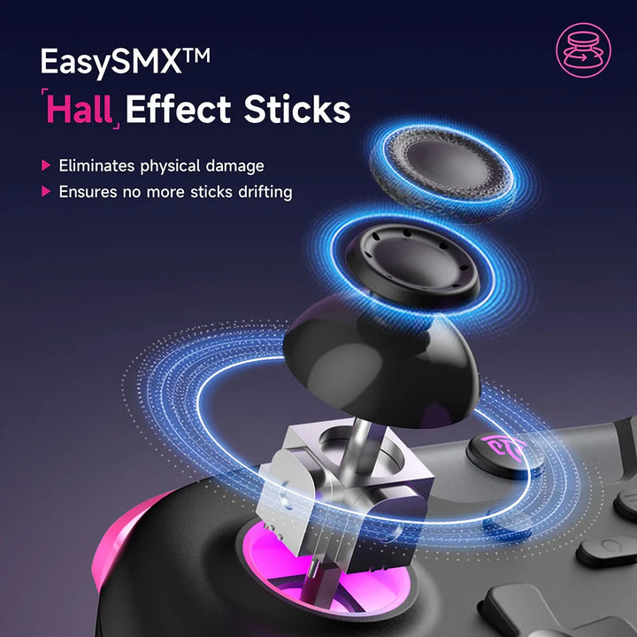 EasySMX X05 Wireless Gamepad Controller with Bluetooth, Dongle, Wired for PC/Phone/Switch/ Steam Gamer, Hall Effect