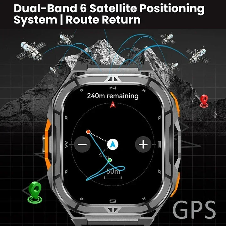Rislnquord 1.96-Inch AMOLED GPS Smartwatch