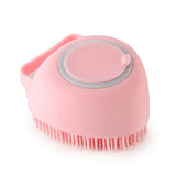Soft Silicone Dog Bathing Brush Pet Massage Shampoo Dispenser Rubber Bristle Sower Grooming Tool for Dogs And Cats
