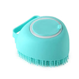Soft Silicone Dog Bathing Brush Pet Massage Shampoo Dispenser Rubber Bristle Sower Grooming Tool for Dogs And Cats