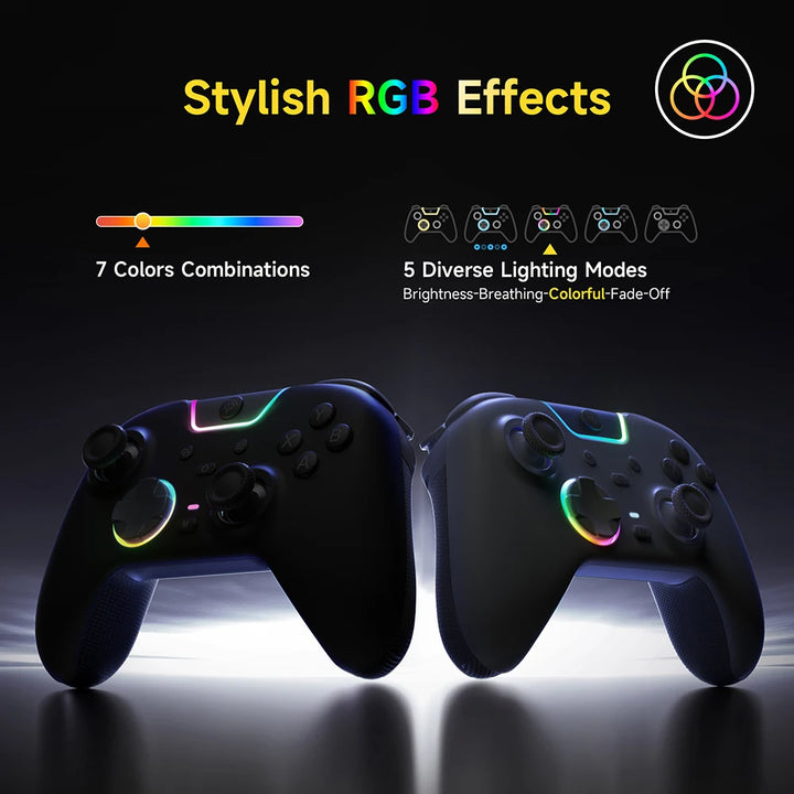 EasySMX X05 Pro Impulse Triggers Controller Compatible with PC/Switch/Android/iOS Phone/TV/Steam, Mute Button, Rumble Motors